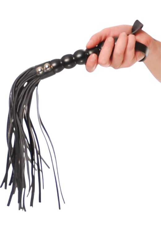 Μαστίγιο από pvc σε μαύρο χρώμα