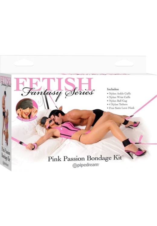 Bondage σετ από nylon σε ροζ χρώμα