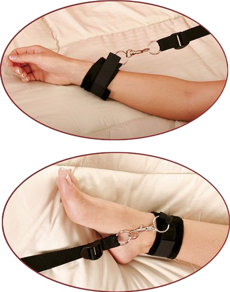 Δεσμά κρεβατιού σε μαύρο χρώμα