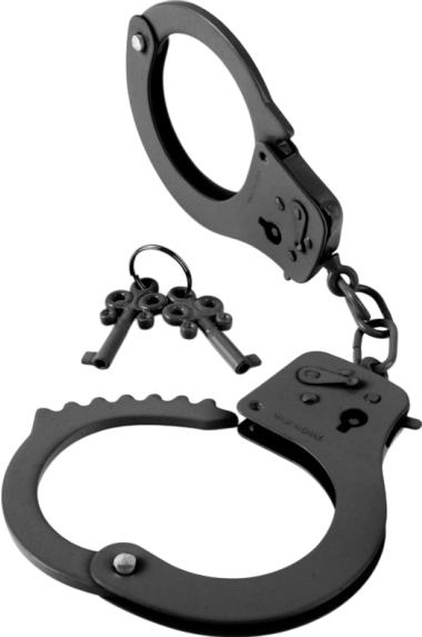 Μεταλλικές χειροπέδες σε μαύρο χρώμα