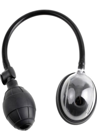 Mini Pussy Pump Βεντούζα κόλπου από pvc σε μαύρο χρώμα