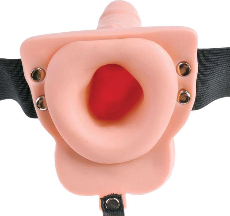 Κούφιο στραπόν από pvc σε φυσικό χρώμα, μήκους 17,8 εκ. και μέγιστης διαμέτρου 4 εκ.