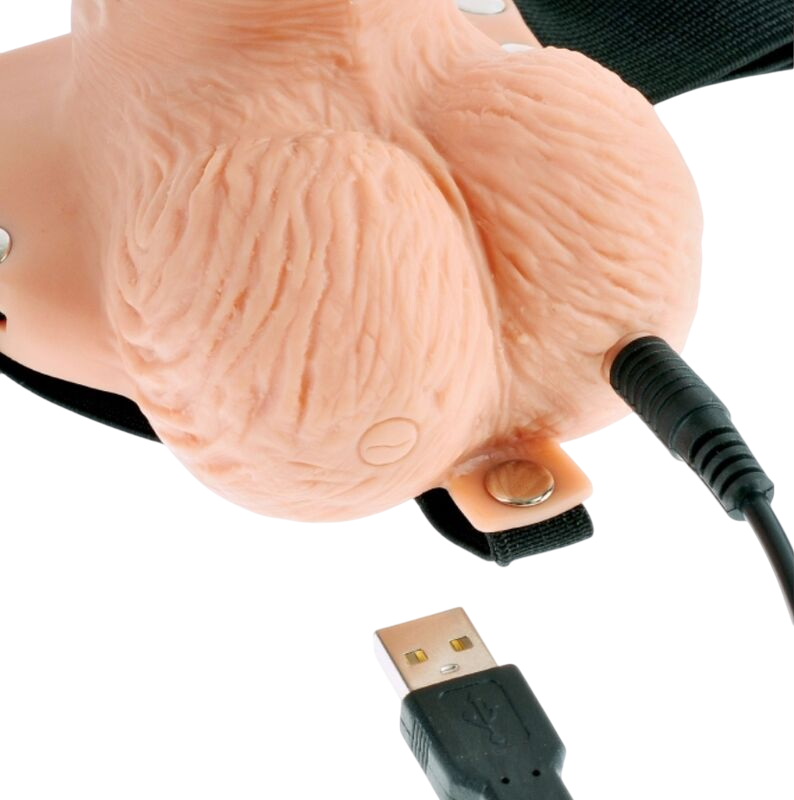 Κούφιο στραπόν από pvc σε φυσικό χρώμα, μήκους 17,8 εκ. και μέγιστης διαμέτρου 4 εκ.