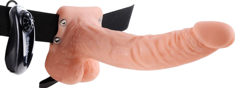 Κούφιο στραπόν από pvc σε φυσικό χρώμα, μήκους 24 εκ. και μέγιστης διαμέτρου 4,6 εκ. με ενσύρματο κοντρόλ