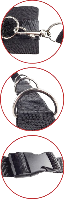 Δεσμά κρεβατιού από polyamide σε μαύρο χρώμα