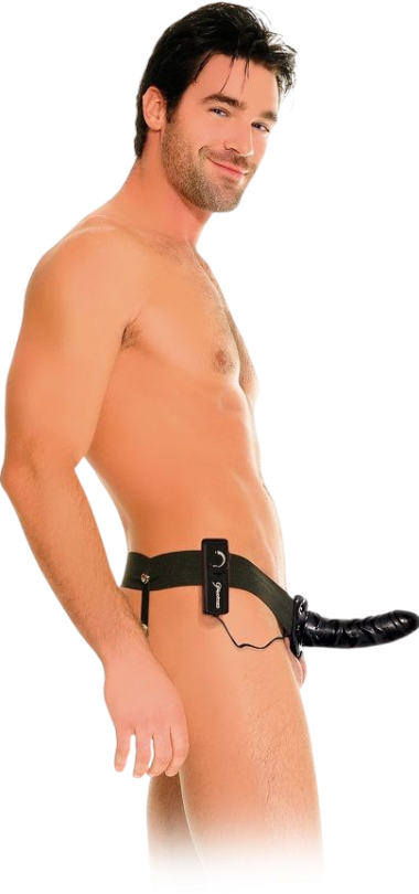 Με κούφιο ομοίωμα από tpe σε μαύρο χρώμα με ενσύρματο κοντρόλ