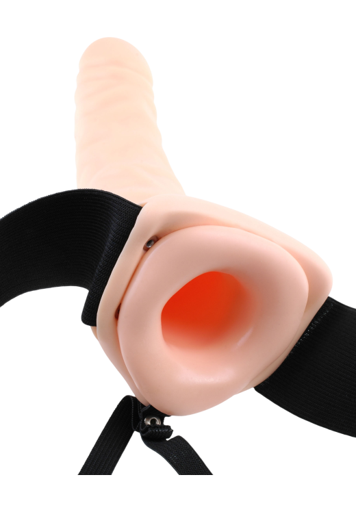 Με δόνηση από pvc σε φυσικό χρώμα, μήκους 20 εκ. και μέγιστης διαμέτρου 5,1 εκ. με ενσύρματο κοντρόλ