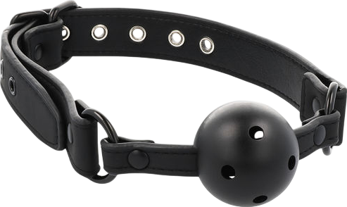 Φίμωτρο από δερματίνη σε μαύρο χρώμα