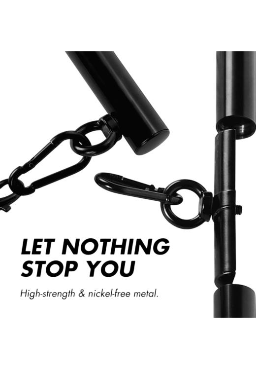 Μεταλλικές μπάρα περιορισμού σε μαύρο χρώμα, μέγιστης διαμέτρου 62 εκ.