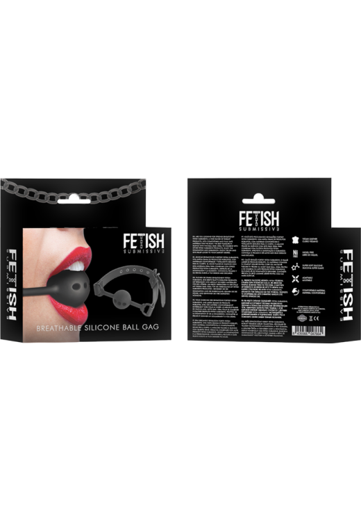 Φίμωτρο από σιλικόνη σε μαύρο χρώμα