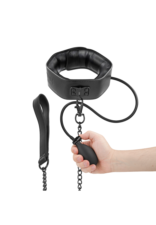 Δερμάτινο κολάρο σε μαύρο χρώμα