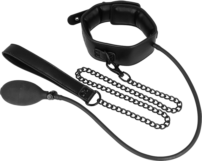 Δερμάτινο κολάρο σε μαύρο χρώμα