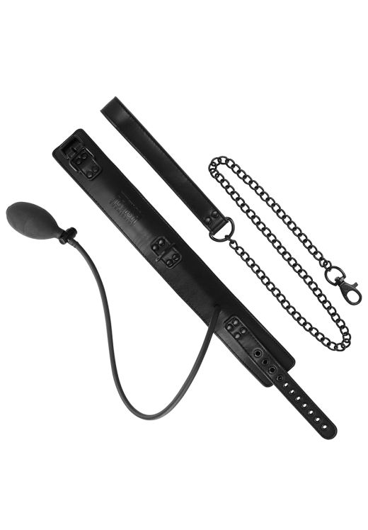 Δερμάτινο κολάρο σε μαύρο χρώμα