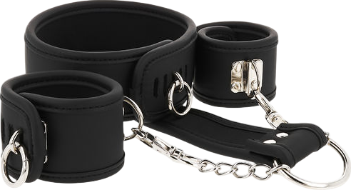 Κολάρο από δερματίνη σε μαύρο χρώμα