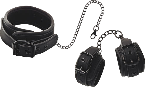 Κολάρο από δερματίνη σε μαύρο χρώμα