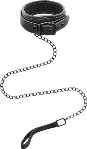 Κολάρο από δερματίνη σε μαύρο χρώμα