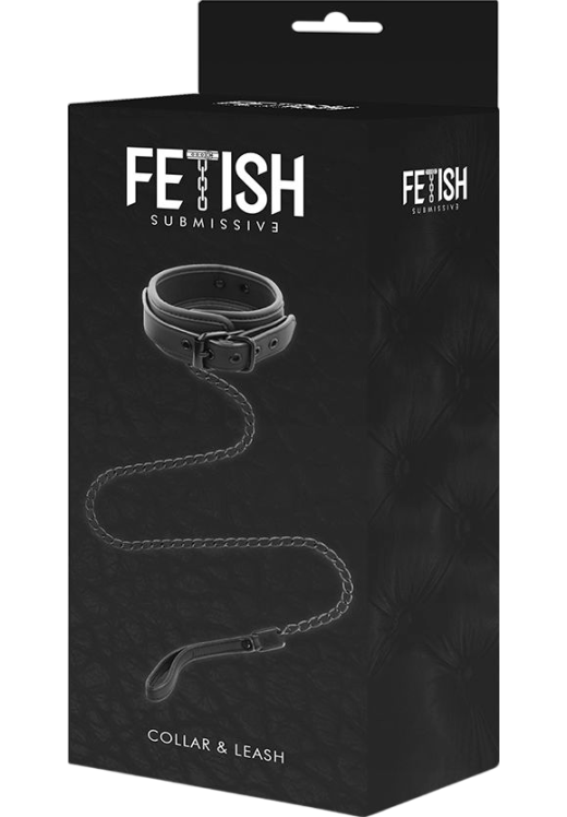 Κολάρο από δερματίνη σε μαύρο χρώμα