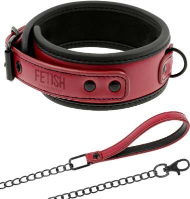 Κολάρο από δερματίνη σε μπορντό χρώμα