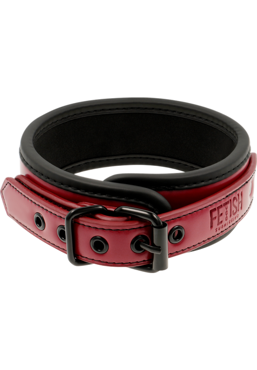 Κολάρο από δερματίνη σε μπορντό χρώμα