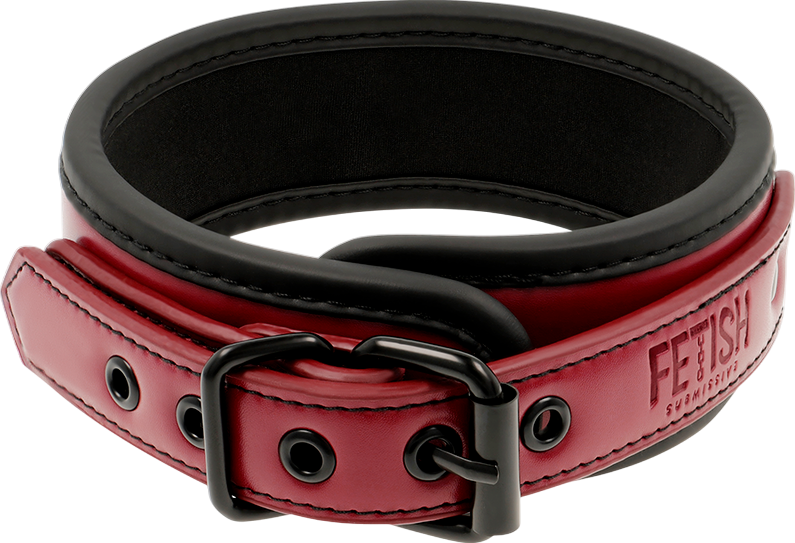 Κολάρο από δερματίνη σε μπορντό χρώμα