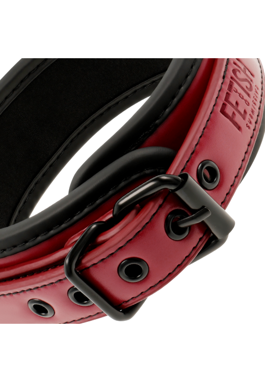 Κολάρο από δερματίνη σε μπορντό χρώμα