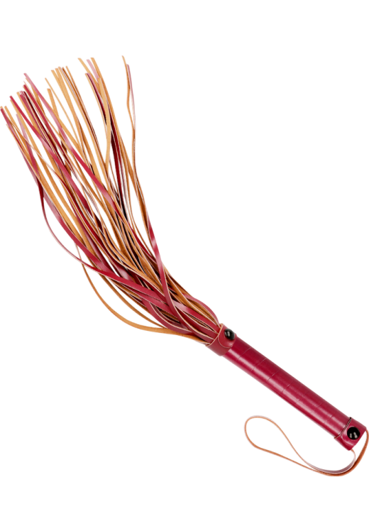 Μαστίγιο από δερματίνη σε μπορντό χρώμα, μήκους 28 εκ.