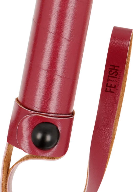 Μαστίγιο από δερματίνη σε μπορντό χρώμα, μήκους 28 εκ.