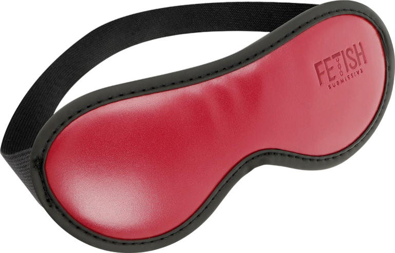 Κλειστή μάσκα από δερματίνη σε μπορντό χρώμα