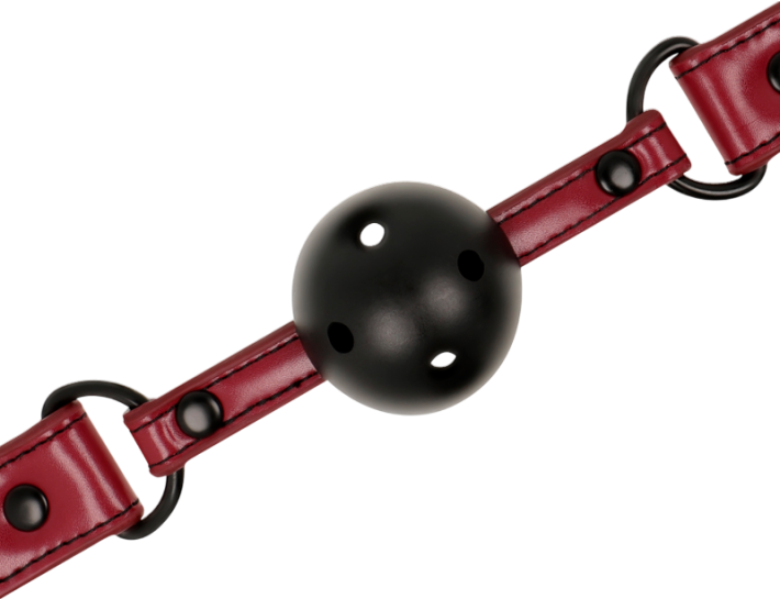 Φίμωτρο από δερματίνη σε μπορντό χρώμα