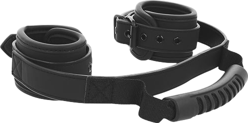 Χειροπέδες από δερματίνη σε μαύρο χρώμα