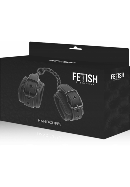 Χειροπέδες από δερματίνη σε μαύρο χρώμα