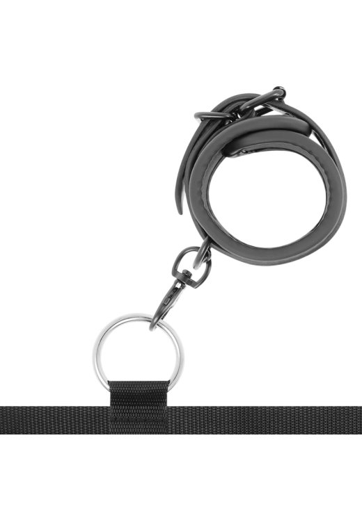 Δεσμά κρεβατιού από δερματίνη σε μαύρο χρώμα