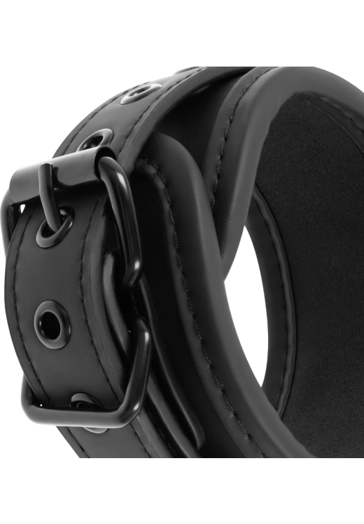 Δεσμά κρεβατιού από δερματίνη σε μαύρο χρώμα