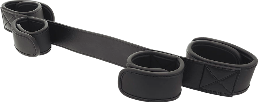 Δεσμά κρεβατιού από δερματίνη σε μαύρο χρώμα