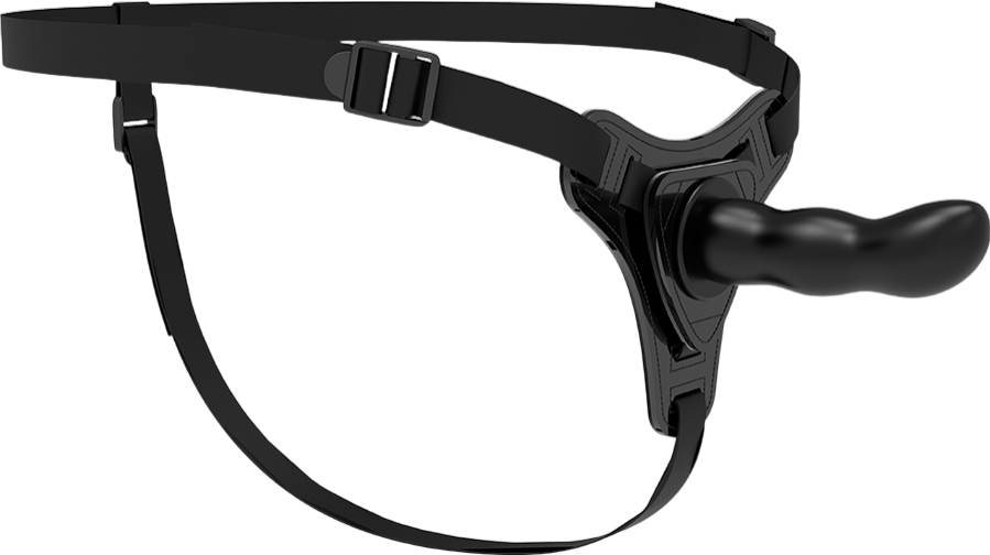 Ζώνη στραπόν από σιλικόνη σε μαύρο χρώμα, μήκους 16 εκ.