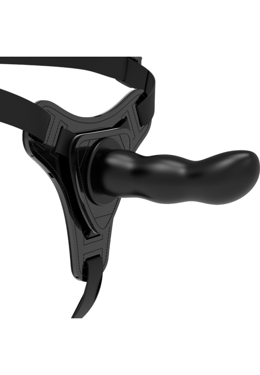 Ζώνη στραπόν από σιλικόνη σε μαύρο χρώμα, μήκους 16 εκ.