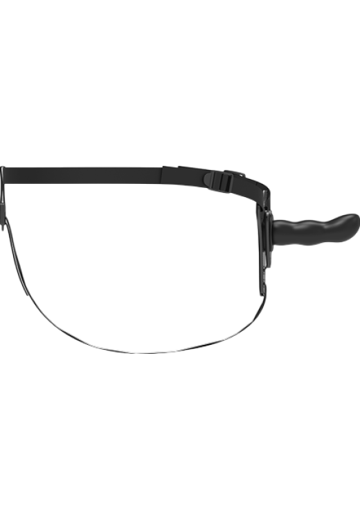 Ζώνη στραπόν από σιλικόνη σε μαύρο χρώμα, μήκους 16 εκ.