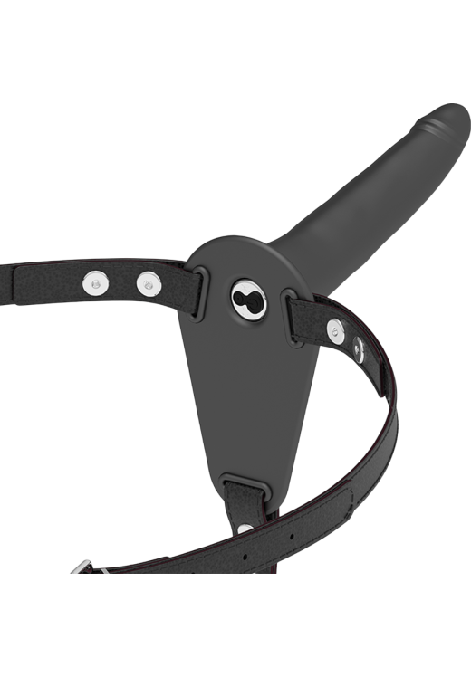 Δονούμενο στραπόν από σιλικόνη σε μαύρο χρώμα, μήκους 15 εκ.