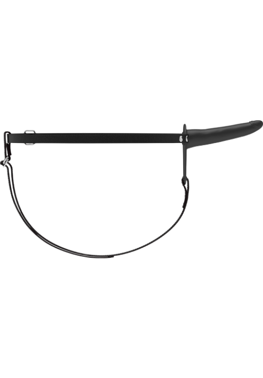 Δονούμενο στραπόν από σιλικόνη σε μαύρο χρώμα, μήκους 15 εκ.