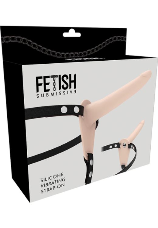 Δονούμενο στραπόν από σιλικόνη σε φυσικό χρώμα, μήκους 15 εκ.