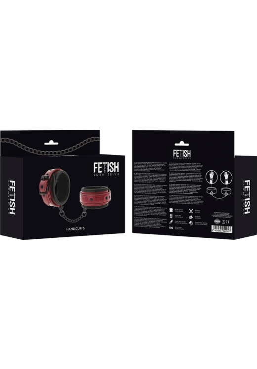 Χειροπέδες από δερματίνη σε μπορντό χρώμα