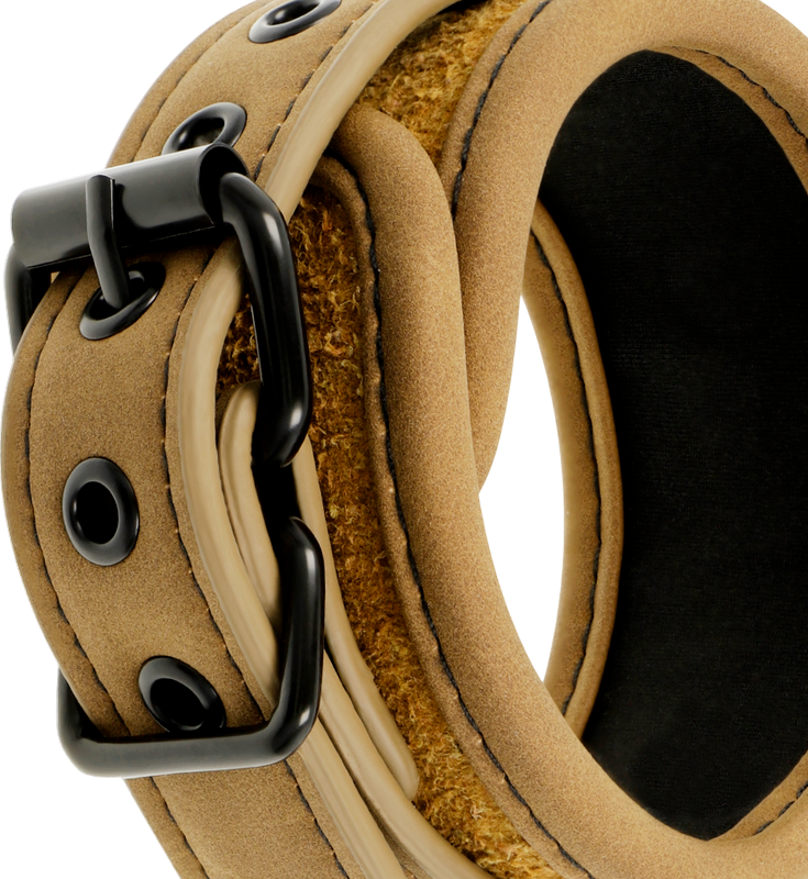 Ποδοπέδες από δερματίνη σε καφέ χρώμα