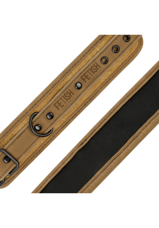 Χειροπέδες από δερματίνη σε καφέ χρώμα