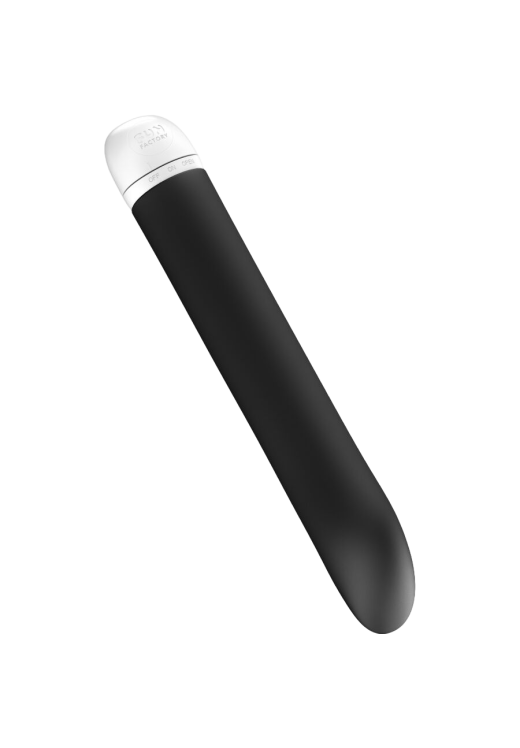 Δονητής σημείου g από σιλικόνη σε μαύρο χρώμα, μήκους 18,2 εκ. και μέγιστης διαμέτρου 2,5 εκ.