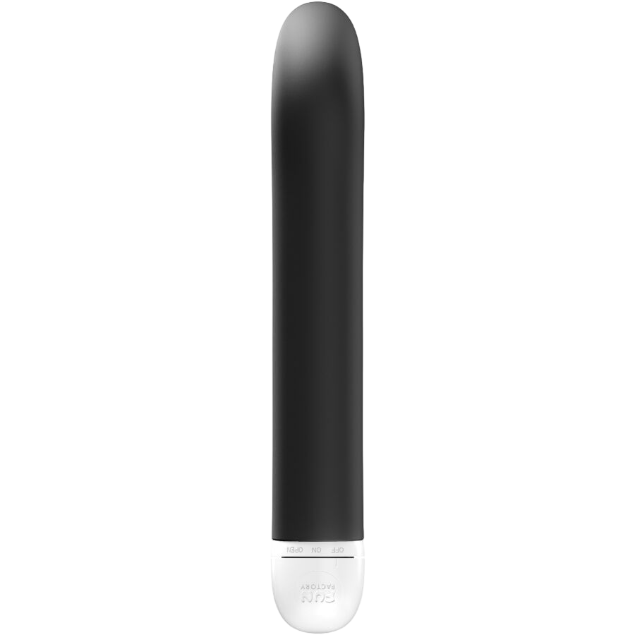 Δονητής σημείου g από σιλικόνη σε μαύρο χρώμα, μήκους 18,2 εκ. και μέγιστης διαμέτρου 2,5 εκ.