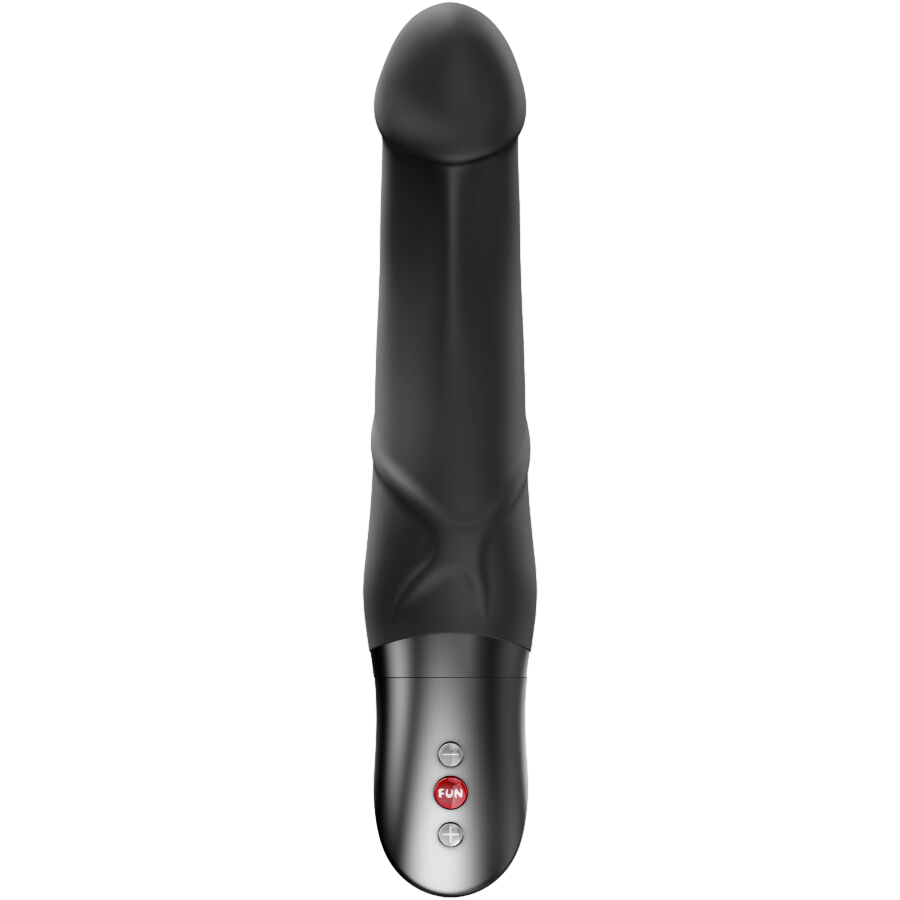 Ρεαλιστικός δονητής από σιλικόνη σε μαύρο χρώμα, μήκους 21 εκ. και μέγιστης διαμέτρου 4 εκ.