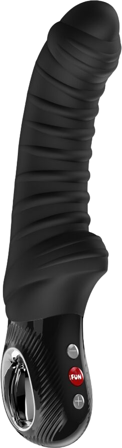 Δονητής σημείου g από σιλικόνη σε μαύρο χρώμα, μήκους 22,4 εκ. και μέγιστης διαμέτρου 3,5 εκ.