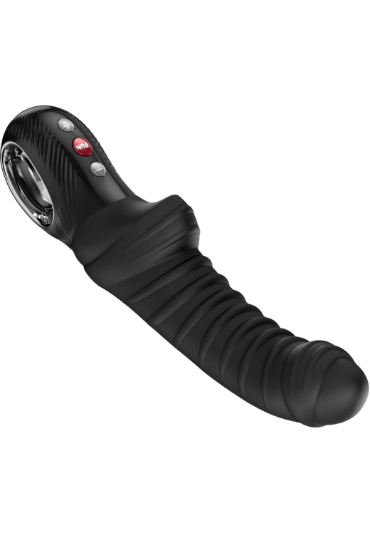 Δονητής σημείου g από σιλικόνη σε μαύρο χρώμα, μήκους 22,4 εκ. και μέγιστης διαμέτρου 3,5 εκ.