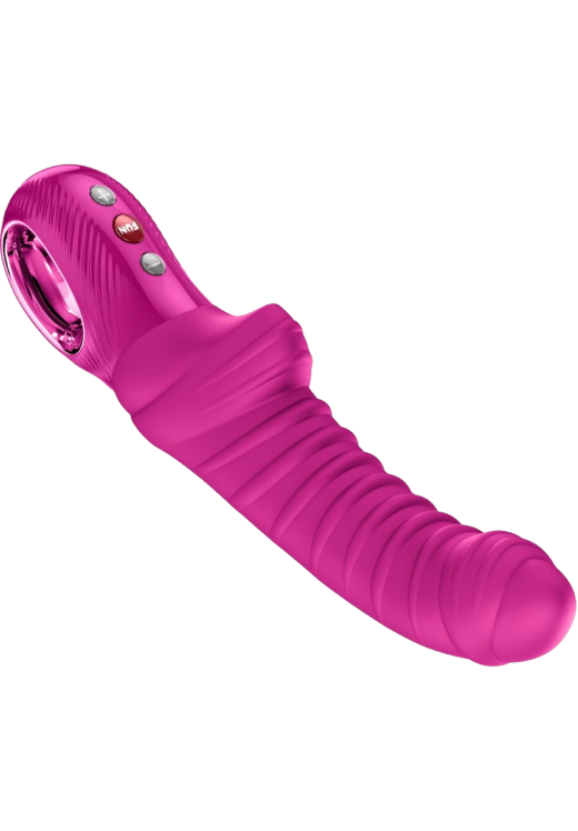 Δονητής σημείου g από σιλικόνη σε φούξια χρώμα, μήκους 22,4 εκ. και μέγιστης διαμέτρου 3,5 εκ.