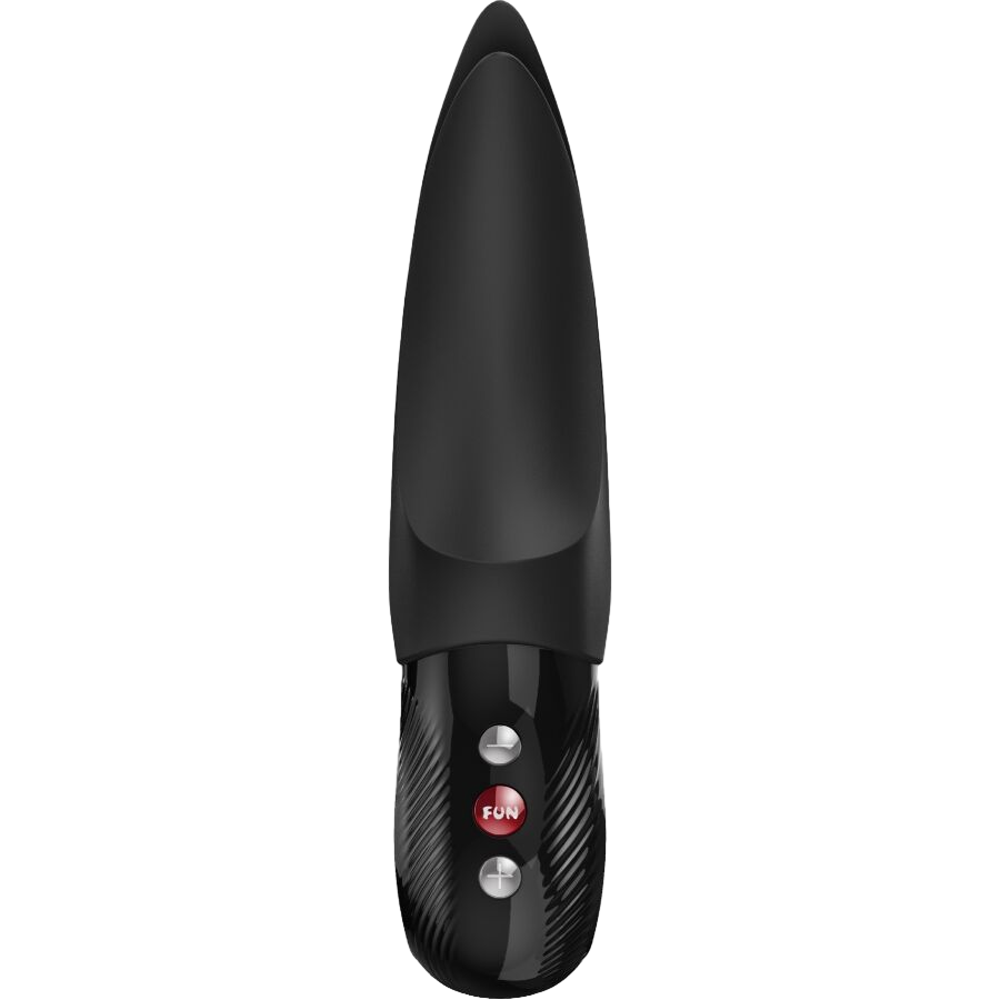 Layon δονητής από σιλικόνη σε μαύρο χρώμα, μήκους 10 εκ. και μέγιστης διαμέτρου 4,5 εκ.